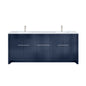 Lafarre 80 in W x 20 in D Navy Blue Double Bath Vanity