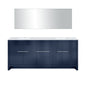 Lafarre 80 in W x 20 in D Navy Blue Double Bath Vanity