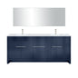 Lafarre 80 in W x 20 in D Navy Blue Double Bath Vanity
