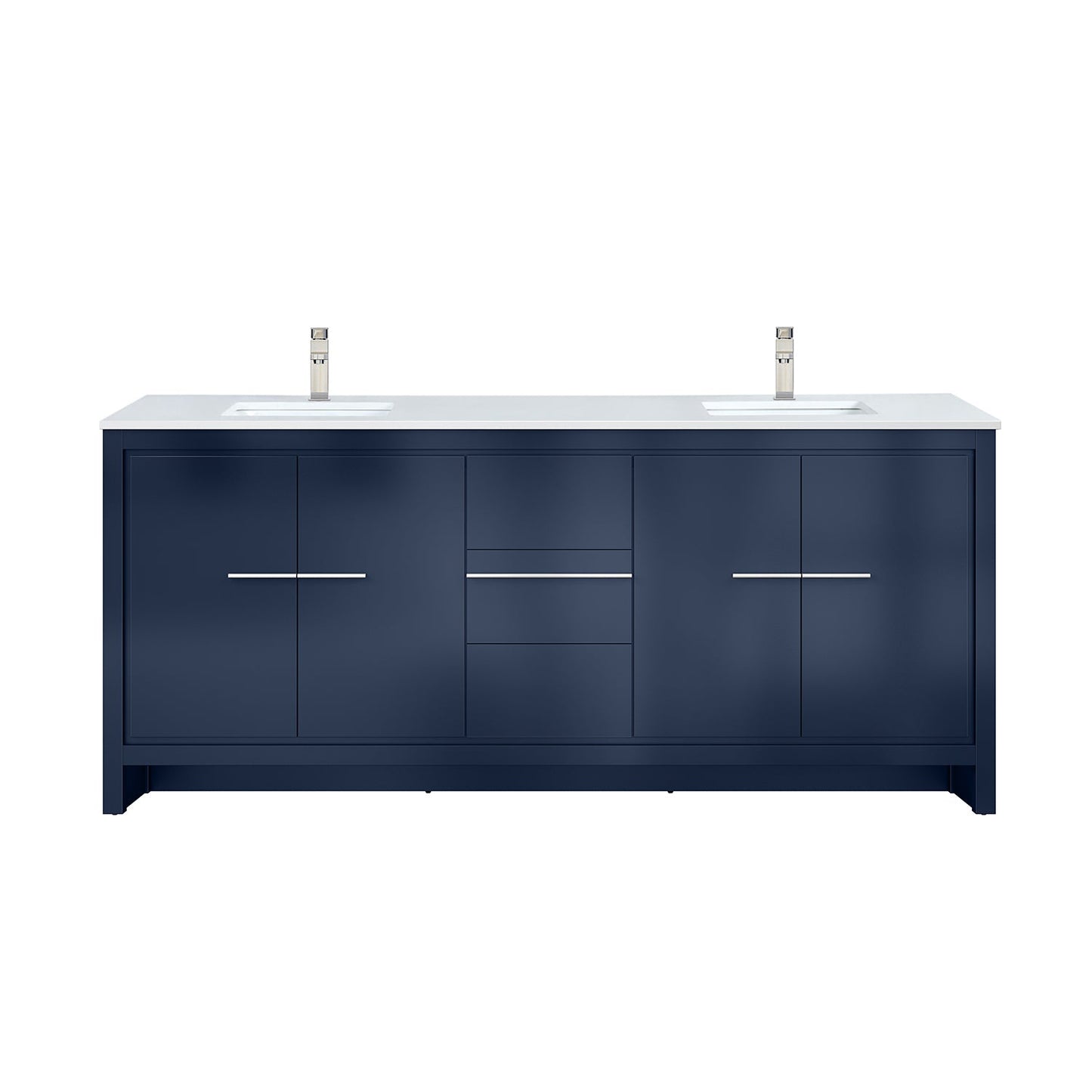 Lafarre 80 in W x 20 in D Navy Blue Double Bath Vanity