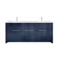 Lafarre 80 in W x 20 in D Navy Blue Double Bath Vanity
