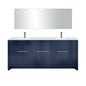 Lafarre 80 in W x 20 in D Navy Blue Double Bath Vanity