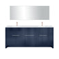 Lafarre 80 in W x 20 in D Navy Blue Double Bath Vanity