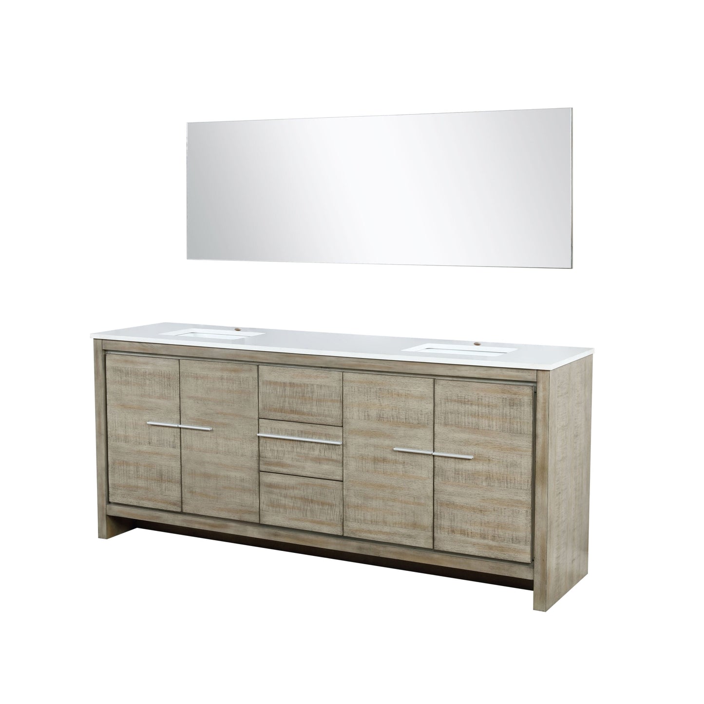 Lafarre 80 in W x 20 in D Rustic Acacia Double Bath Vanity