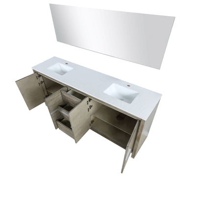 Lafarre 80 in W x 20 in D Rustic Acacia Double Bath Vanity