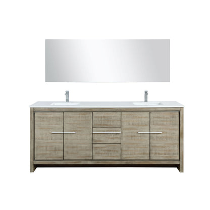 Lafarre 80 in W x 20 in D Rustic Acacia Double Bath Vanity
