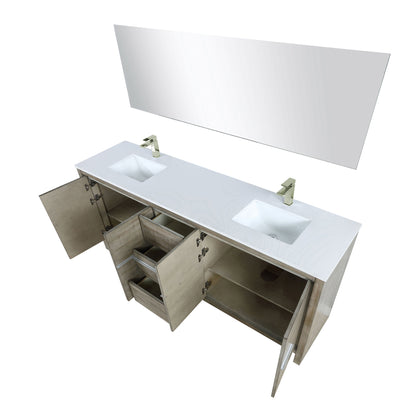 Lafarre 80 in W x 20 in D Rustic Acacia Double Bath Vanity