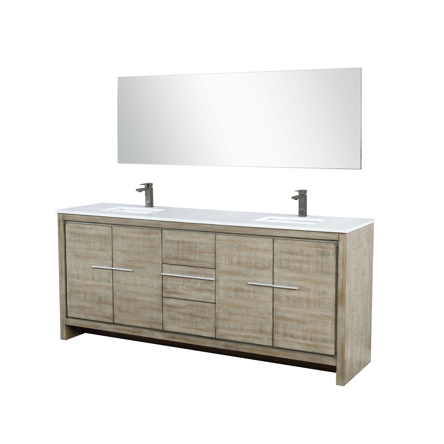 Lafarre 80 in W x 20 in D Rustic Acacia Double Bath Vanity