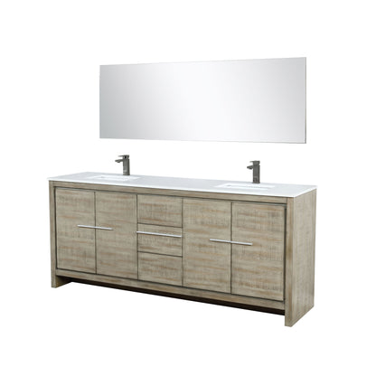 Lafarre 80 in W x 20 in D Rustic Acacia Double Bath Vanity
