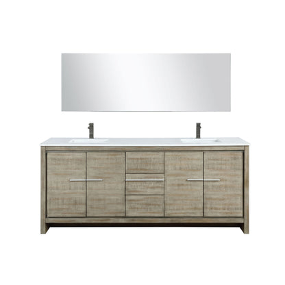 Lafarre 80 in W x 20 in D Rustic Acacia Double Bath Vanity