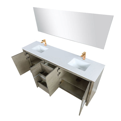 Lafarre 80 in W x 20 in D Rustic Acacia Double Bath Vanity