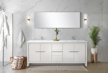 Lafarre 80 in W x 20 in D White Double Bath Vanity