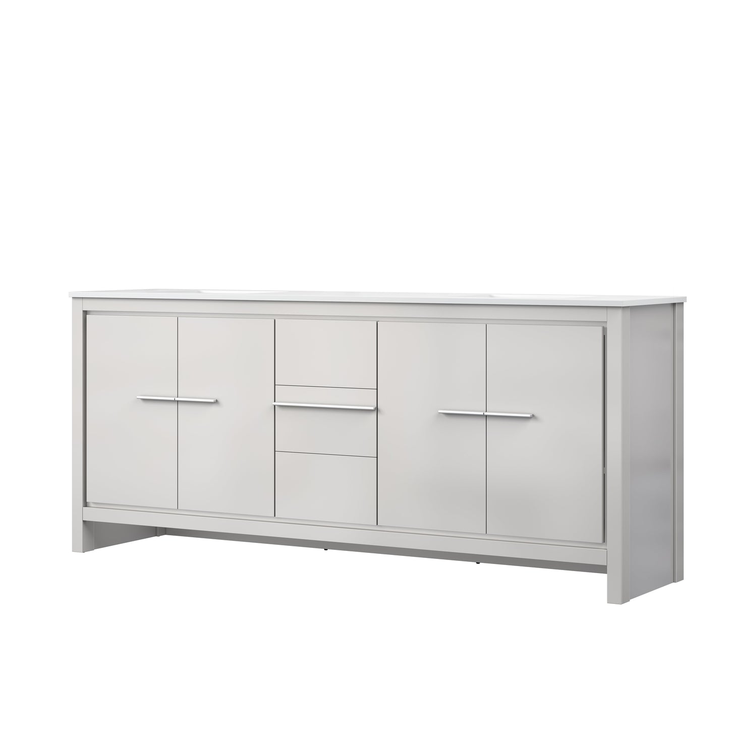 Lafarre 80 in W x 20 in D White Double Bath Vanity