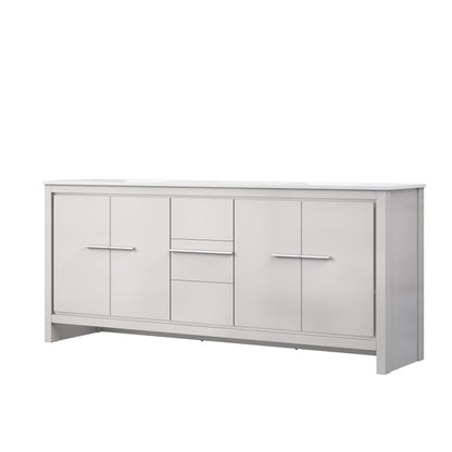 Lafarre 80 in W x 20 in D White Double Bath Vanity