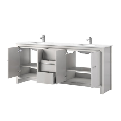 Lafarre 80 in W x 20 in D White Double Bath Vanity