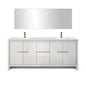 Lafarre 80 in W x 20 in D White Double Bath Vanity