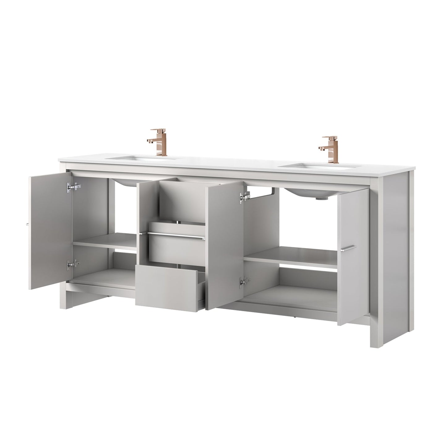 Lafarre 80 in W x 20 in D White Double Bath Vanity