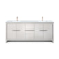 Lafarre 80 in W x 20 in D White Double Bath Vanity