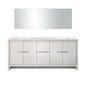 Lafarre 80 in W x 20 in D White Double Bath Vanity