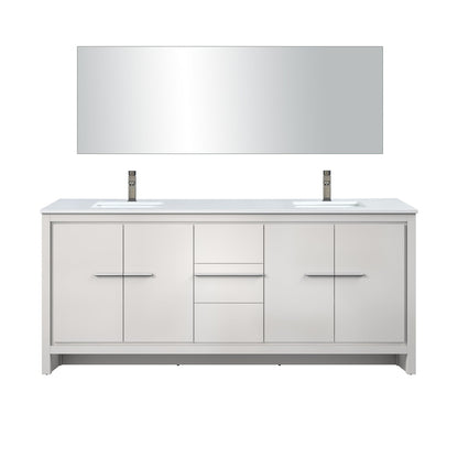 Lafarre 80 in W x 20 in D White Double Bath Vanity