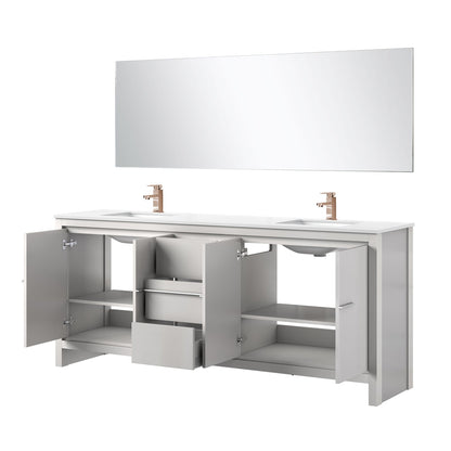 Lafarre 80 in W x 20 in D White Double Bath Vanity