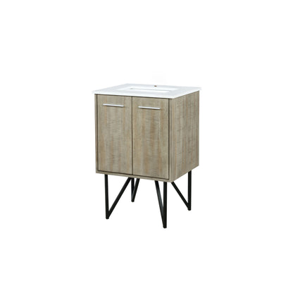 Lancy 24 in W x 20 in D Rustic Acacia Bath Vanity