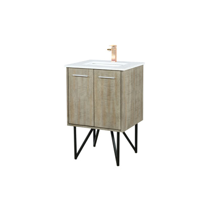 Lancy 24 in W x 20 in D Rustic Acacia Bath Vanity