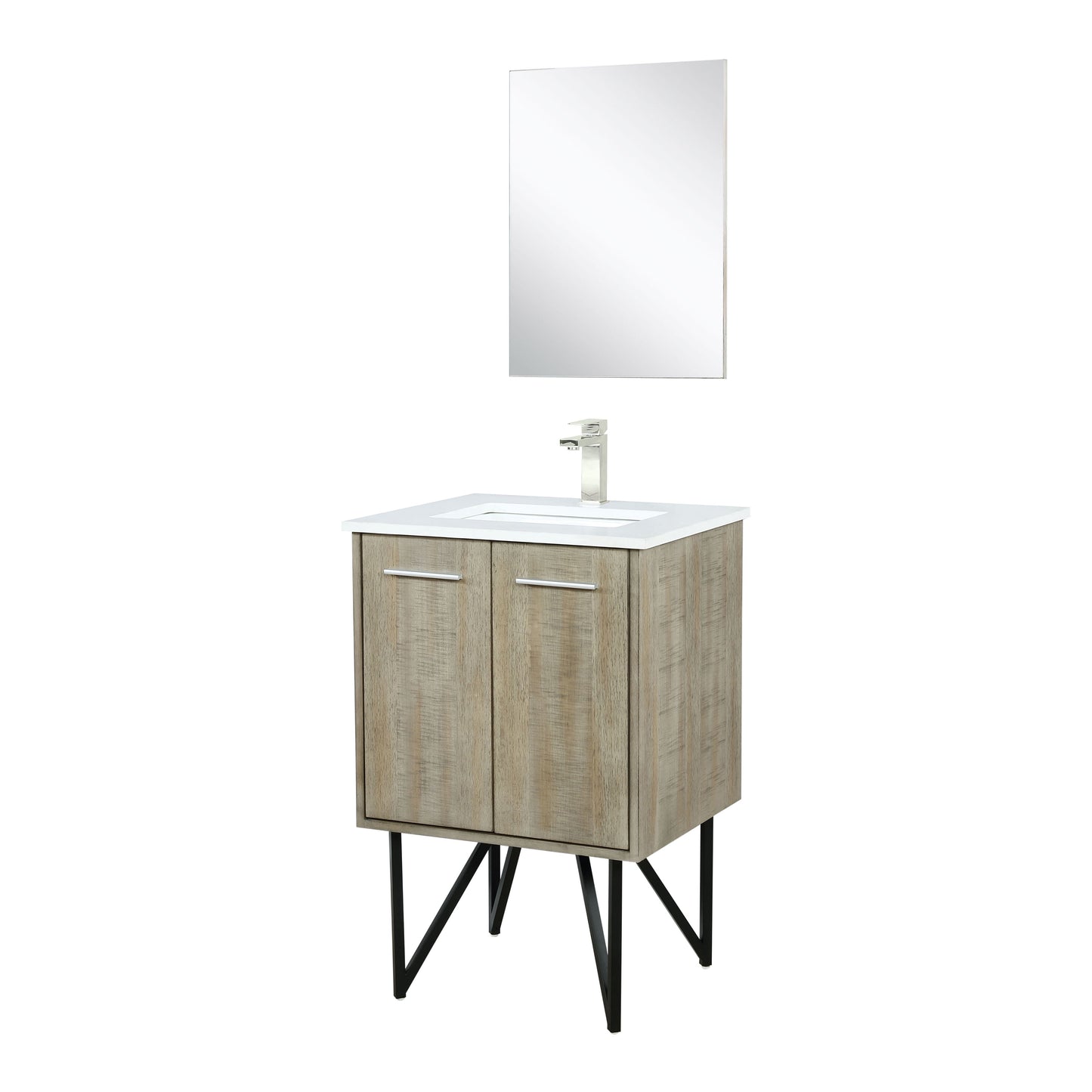 Lancy 24 in W x 20 in D Rustic Acacia Bath Vanity