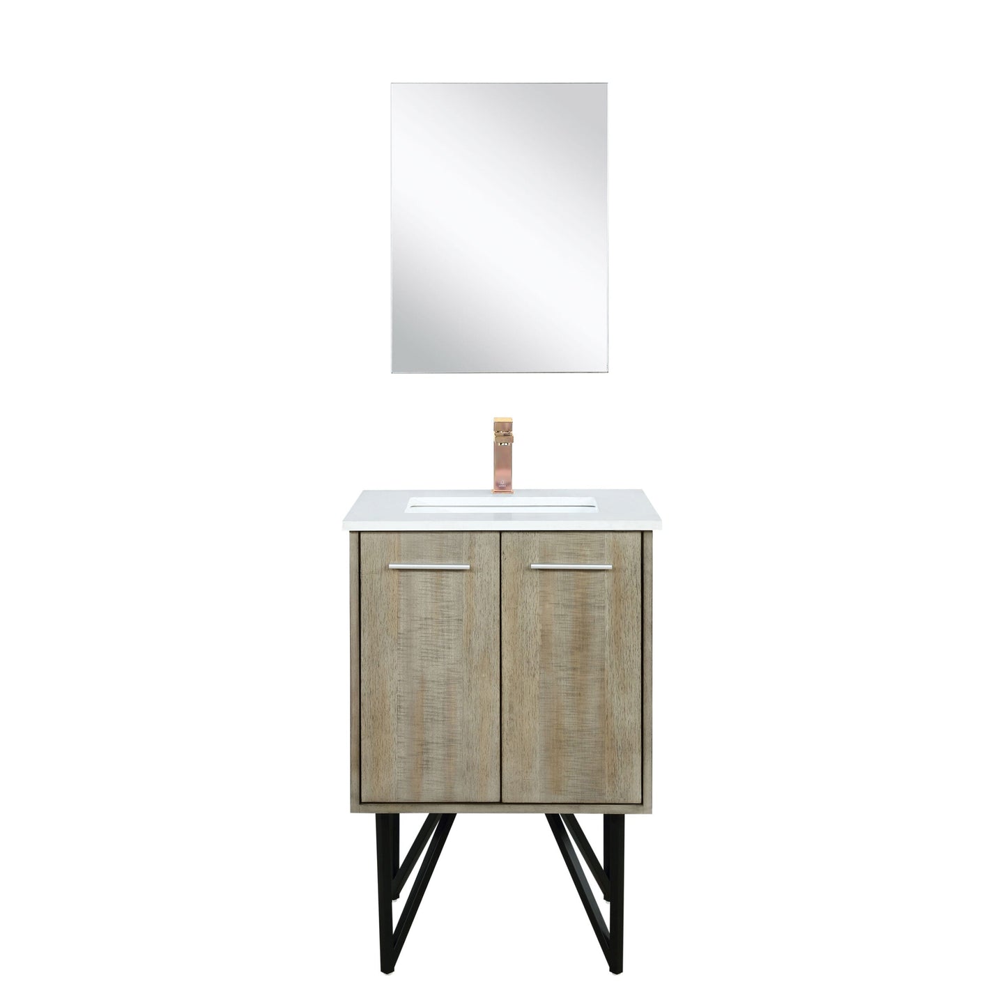 Lancy 24 in W x 20 in D Rustic Acacia Bath Vanity