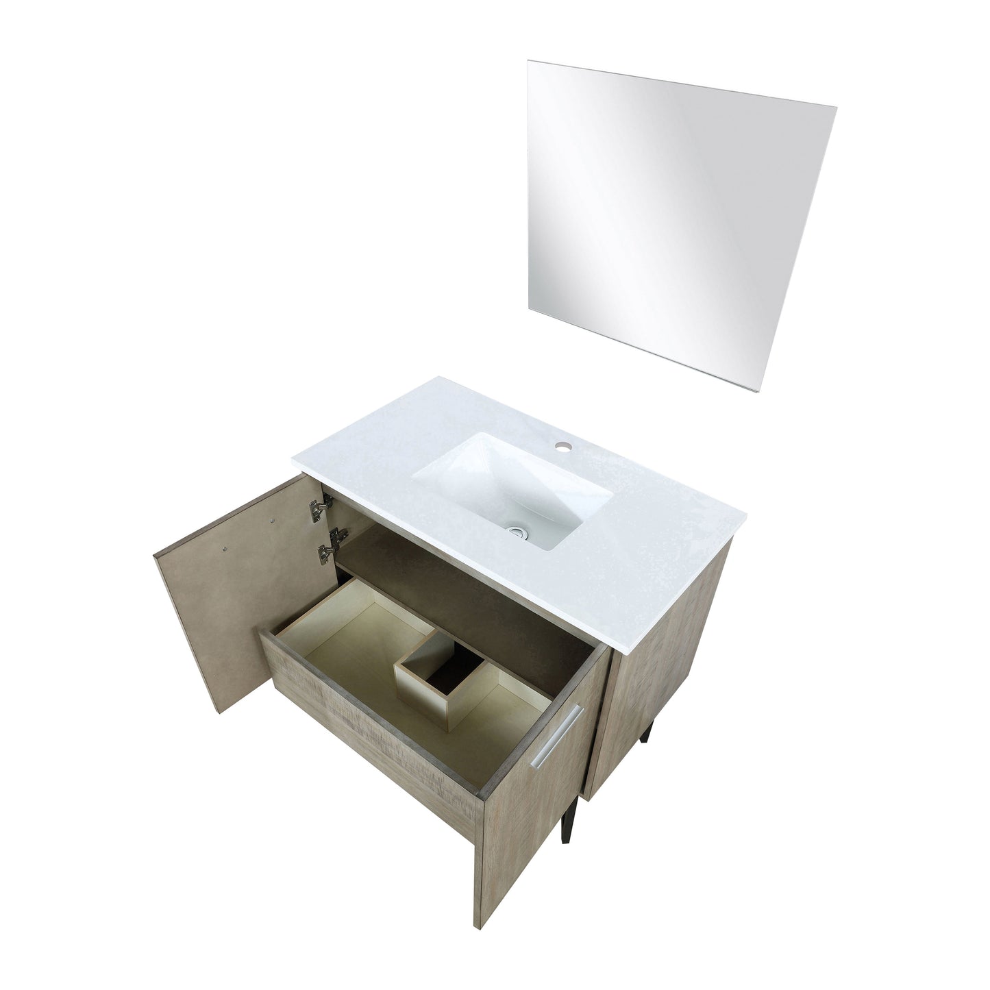 Lancy 36 in W x 20 in D Rustic Acacia Bath Vanity