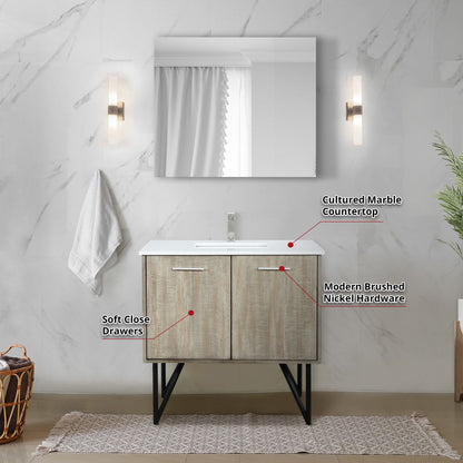 Lancy 36 in W x 20 in D Rustic Acacia Bath Vanity