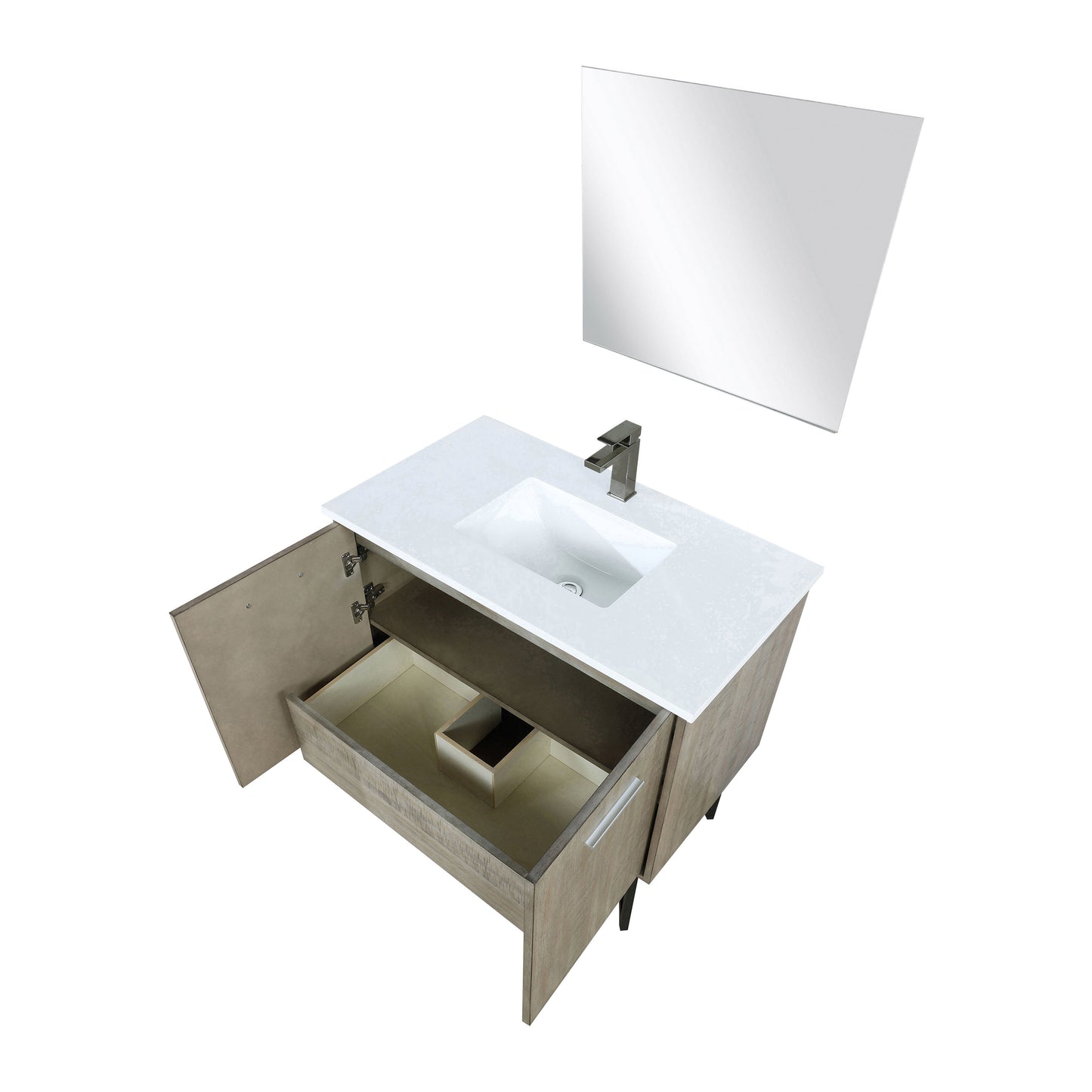 Lancy 36 in W x 20 in D Rustic Acacia Bath Vanity