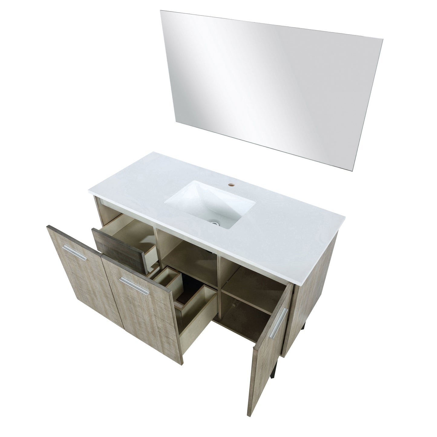 Lancy 48 in W x 20 in D Rustic Acacia Bath Vanity