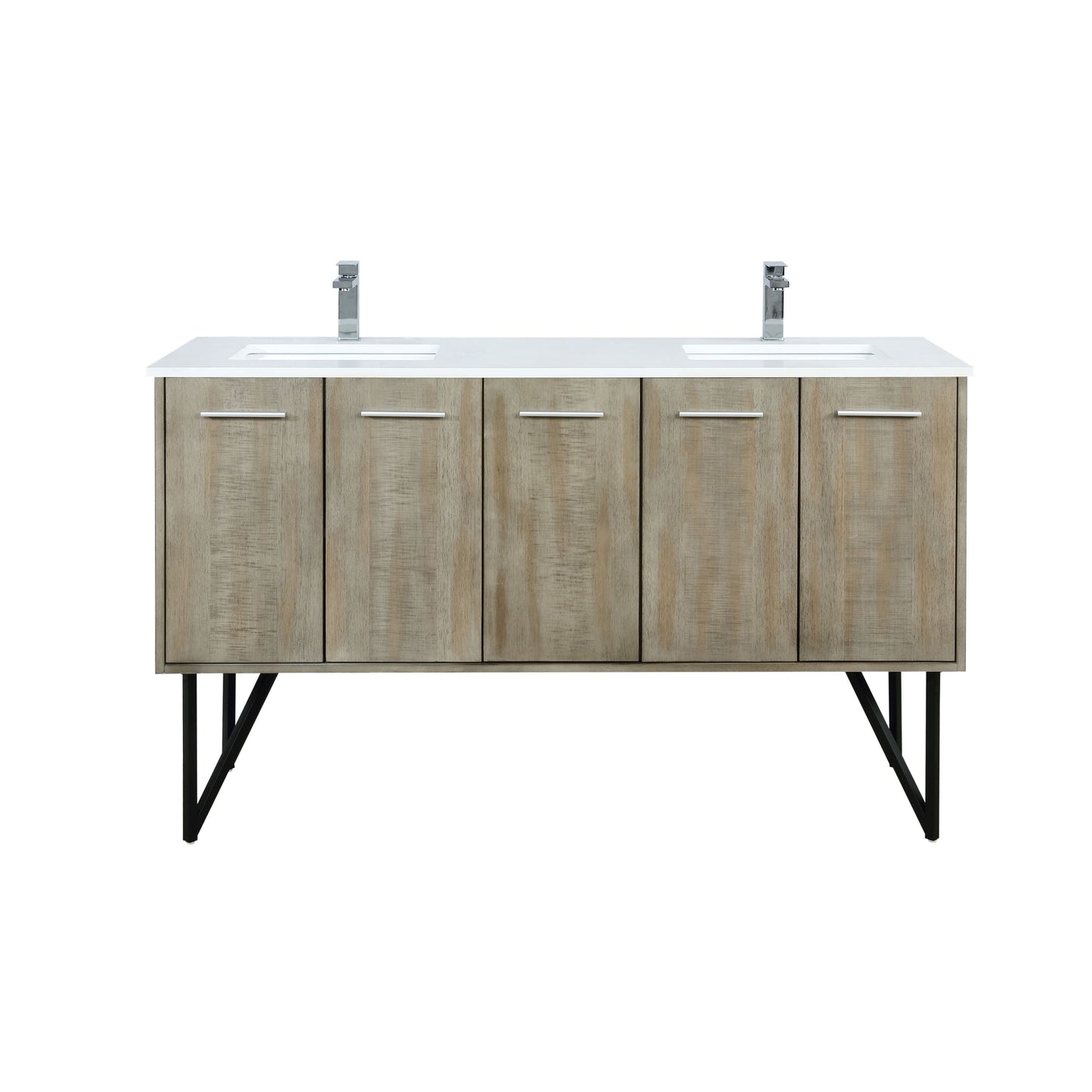 Lancy 60 in W x 20 in D Rustic Acacia Double Bath Vanity