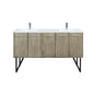 Lancy 60 in W x 20 in D Rustic Acacia Double Bath Vanity