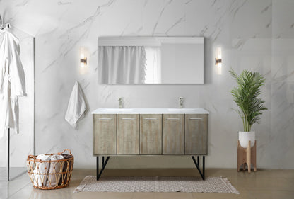 Lancy 60 in W x 20 in D Rustic Acacia Double Bath Vanity