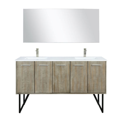 Lancy 60 in W x 20 in D Rustic Acacia Double Bath Vanity