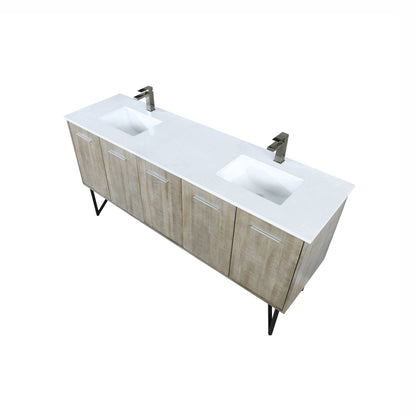 Lancy 72 in W x 20 in D Rustic Acacia Double Bath Vanity