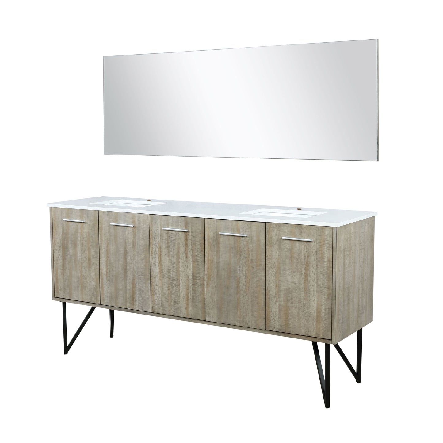 Lancy 72 in W x 20 in D Rustic Acacia Double Bath Vanity
