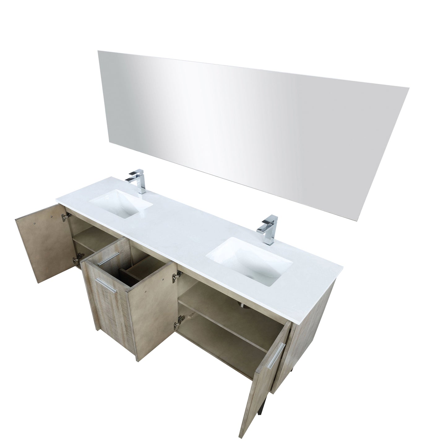 Lancy 72 in W x 20 in D Rustic Acacia Double Bath Vanity