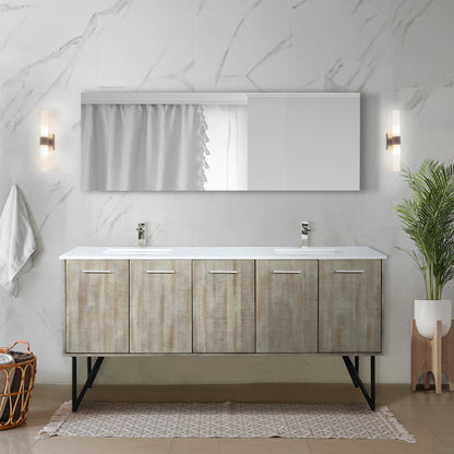 Lancy 72 in W x 20 in D Rustic Acacia Double Bath Vanity