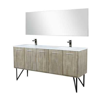 Lancy 72 in W x 20 in D Rustic Acacia Double Bath Vanity