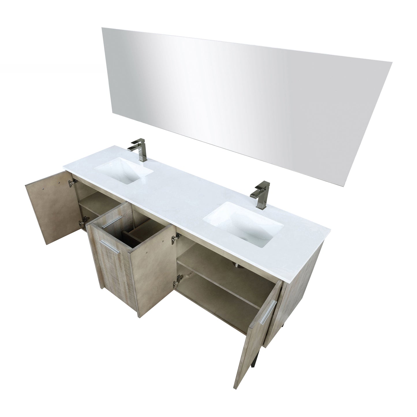 Lancy 72 in W x 20 in D Rustic Acacia Double Bath Vanity