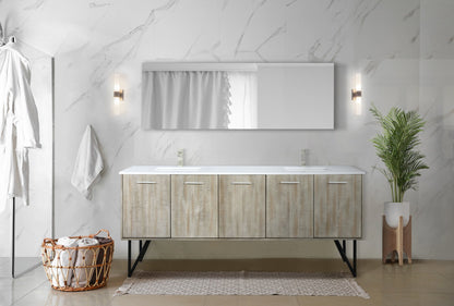 Lancy 80 in W x 20 in D Rustic Acacia Double Bath Vanity