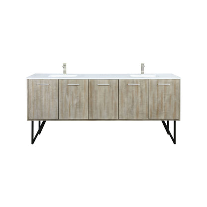 Lancy 80 in W x 20 in D Rustic Acacia Double Bath Vanity