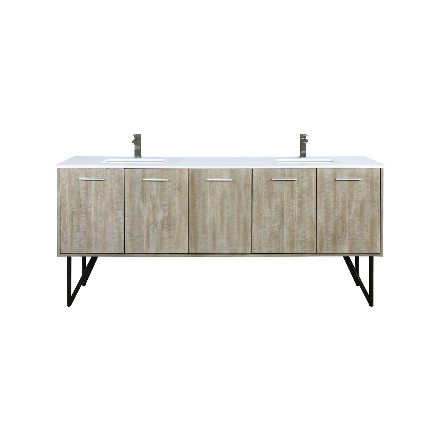 Lancy 80 in W x 20 in D Rustic Acacia Double Bath Vanity