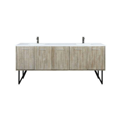 Lancy 80 in W x 20 in D Rustic Acacia Double Bath Vanity
