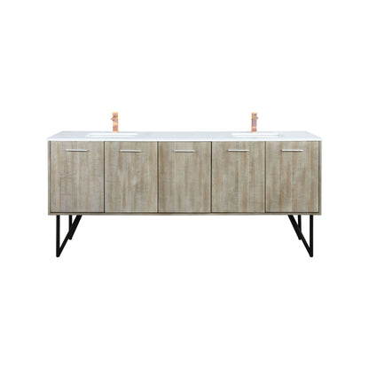 Lancy 80 in W x 20 in D Rustic Acacia Double Bath Vanity