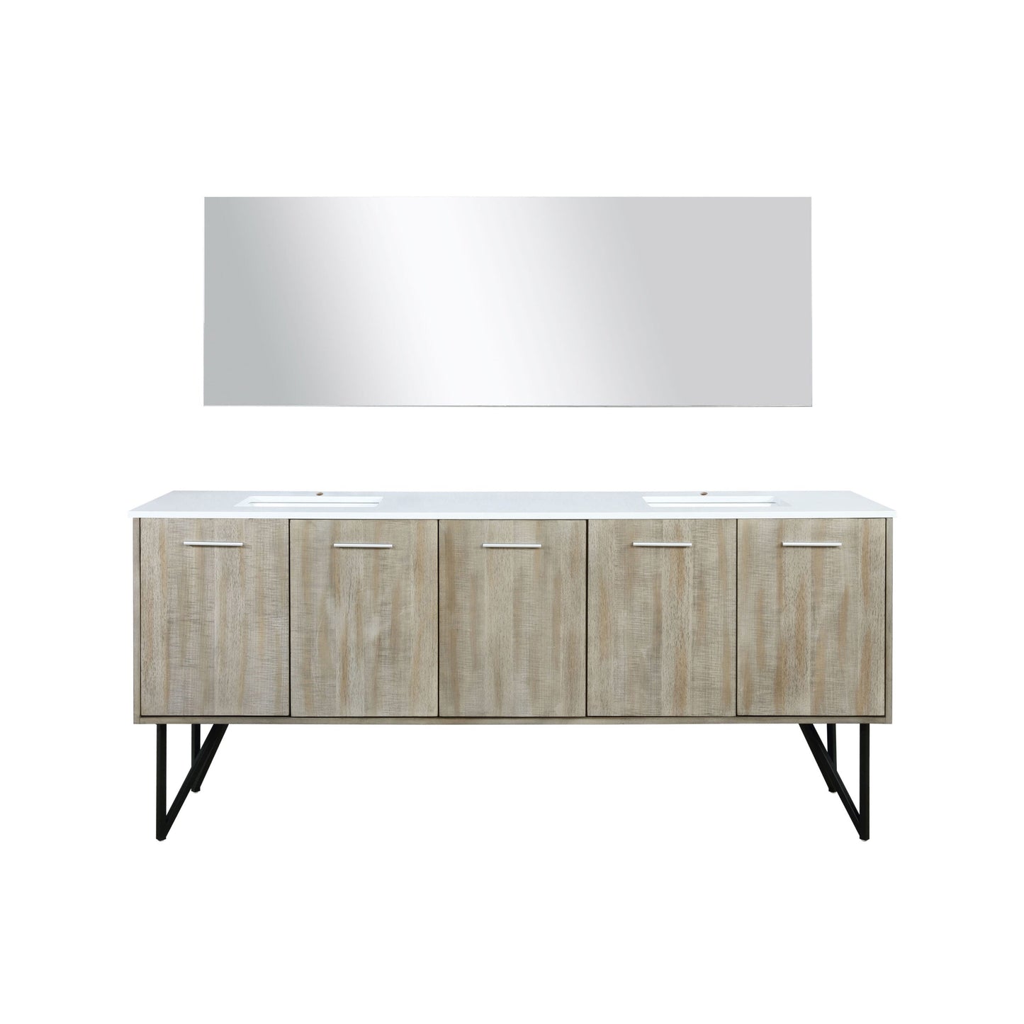 Lancy 80 in W x 20 in D Rustic Acacia Double Bath Vanity