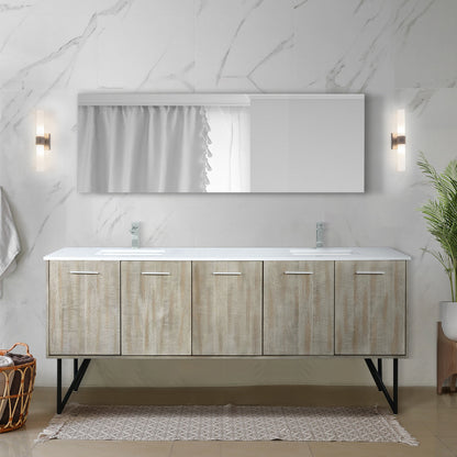 Lancy 80 in W x 20 in D Rustic Acacia Double Bath Vanity